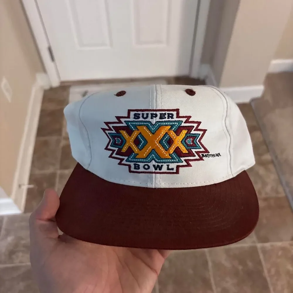 Vtg 1990s Super Bowl 30 NWT logo seven SnapBack, OSFA, no flaws